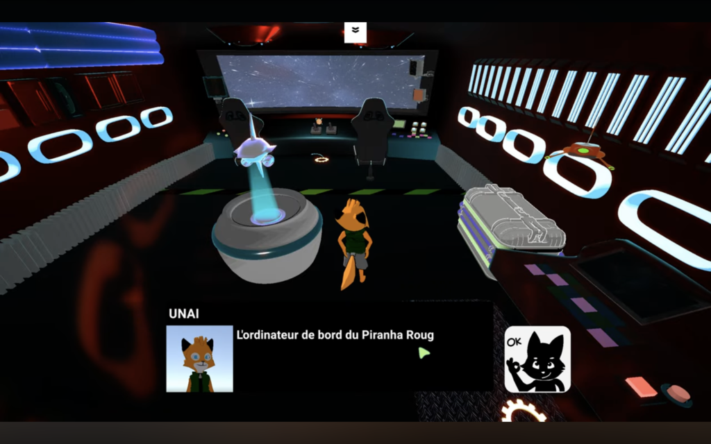 Unai dans le cockpit du Piranha Rouge